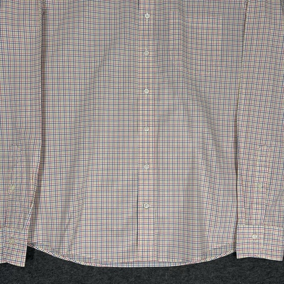 Sid Mashburn Shirt Mens M Red Blue Yellow Check Long Sleeve Button Up Preppy - Picture 5 of 9